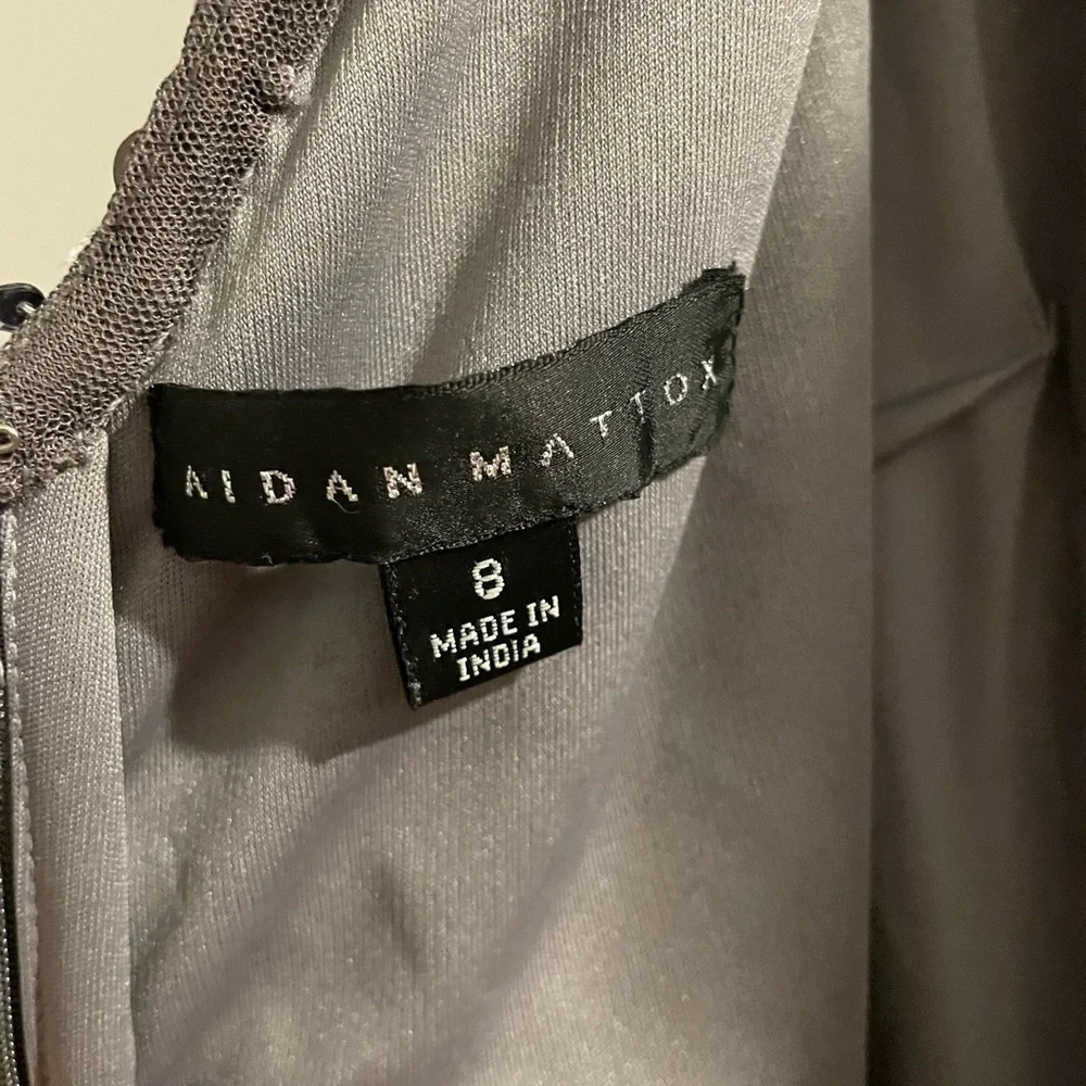 Aidan Mattox Silver Sequin Mini Dress - Picture 5 of 7